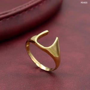 Gold Brass Horseshoe Ring: Lucky Symbolic Jewelry,
