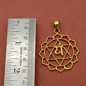 Gold Heart Chakra Necklace - Christmas Gift - Anahata Necklace - Yoga Jewelry - Chakra Jewelry - Silver Heart Chakra Symbol Necklace