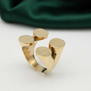 Geometric ring, brass adjustable Ring, tribal, hippie ring, gold ring, antique brass ring, bohemian Ring, Gift For Her, Statement Ring,
