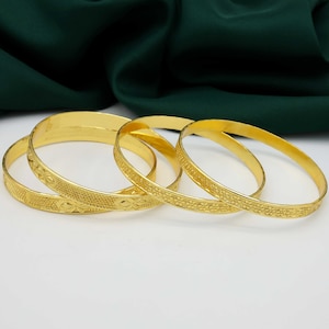 Handmade Gold Plated Bangle: Ethnic Wedding Jewelry,