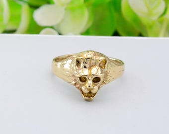 Messing Panther Ring: Handgemachter Statement Schmuck,