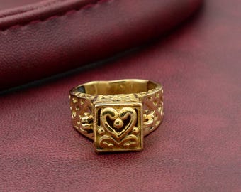Bague pour boîte à pilules en laiton faite main : bague médaillon secret,