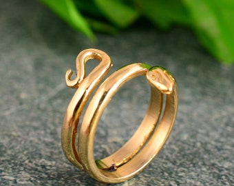 snake ring, delicate ring, wrap ring, animal ring, Handmade ring, snake jewelry, boho ring, adjustable ring, serpent ring, bohemian ring