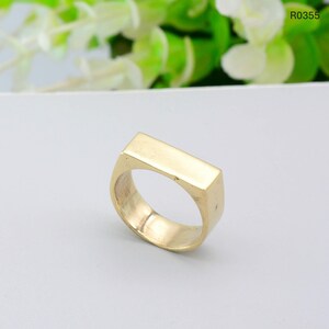 Gepersonaliseerde messing zegelring: aangepast initiaal monogram,