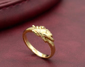 Brass Fede Ring: Vintage Claddagh Gimmel Ring