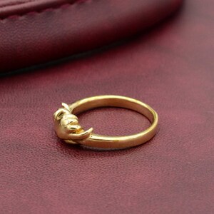 Gold Fede Ring, Claddagh Ring, Hidden Heart Ring, Vintage Fede Gimmel ...