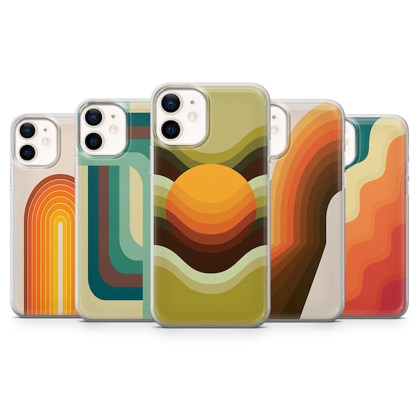 Retro Stripes, 70s Hippie Aesthetic for iPhone 15, 14, 13, 12, XR, 7,8, Samsung S24 Ultra, A13, A15, S23, S21 FE, S20, Pixel 8, 7 Pro