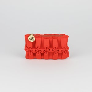 Porta biglietti da visita sottile con cerniera in tessuto strutturato, ideale per un regalo per donne, regalo per la festa della mamma