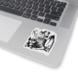 Astaroth Sticker, Ars Goetia Demon, Lesser Key of Solomon, Dictionnaire Infernal Engraving, Occult Dark Academia Vinyl Decal 3"x3" Bild 2