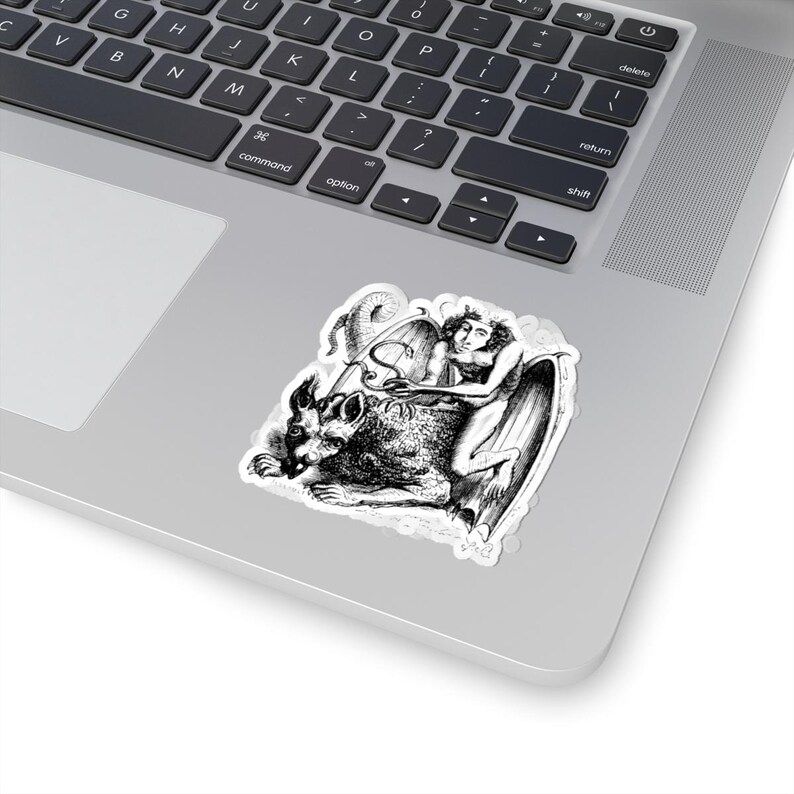 Astaroth Sticker, Ars Goetia Demon, Lesser Key of Solomon, Dictionnaire Infernal Engraving, Occult Dark Academia Vinyl Decal 3"x3" Bild 2