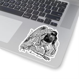 Malphas Sticker, Ars Goetia Demon, Lesser Key of Solomon, Dictionnaire Infernal Engraving, Occult Dark Academia Vinyl Decal 3"x3" image 5