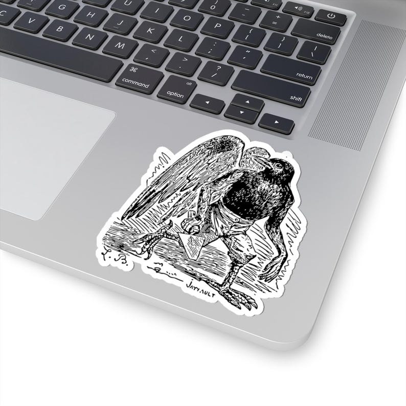 Malphas Sticker, Ars Goetia Demon, Lesser Key of Solomon, Dictionnaire Infernal Engraving, Occult Dark Academia Vinyl Decal 3"x3" image 5