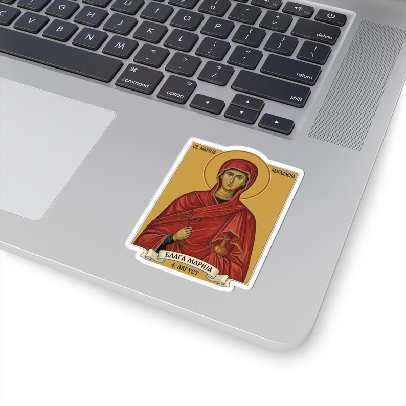 Blaga Marija Sveta Marija Magdalena kolor ikona naklejki, Maria Magdalena serbski prawosławny święty, Pravoslavna Nalepnica, wycinany winyl zdjęcie 2