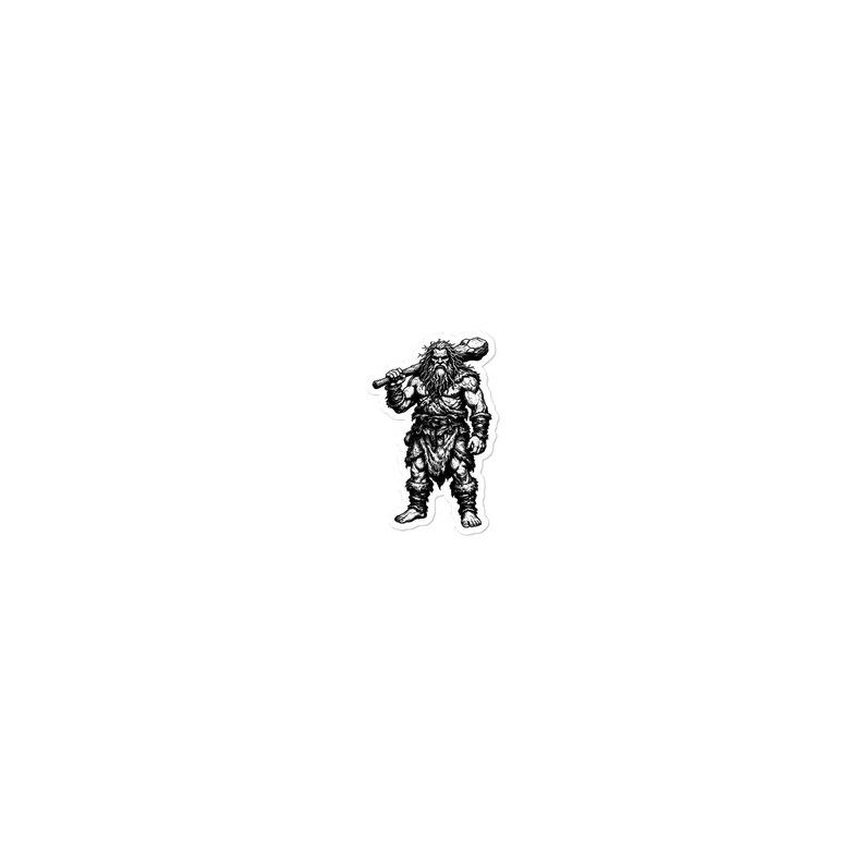 Jötnar Norse Giant Sticker, Frost Giant of Jotunheim, Norse Mythology Art, Dark Academia, Gothic Vinyl Sticker