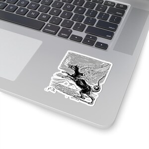 Marchosias Sticker, Ars Goetia Demon, Lesser Key of Solomon, Dictionnaire Infernal Engraving, Occult Dark Academia Vinyl Decal 3"x3" image 2