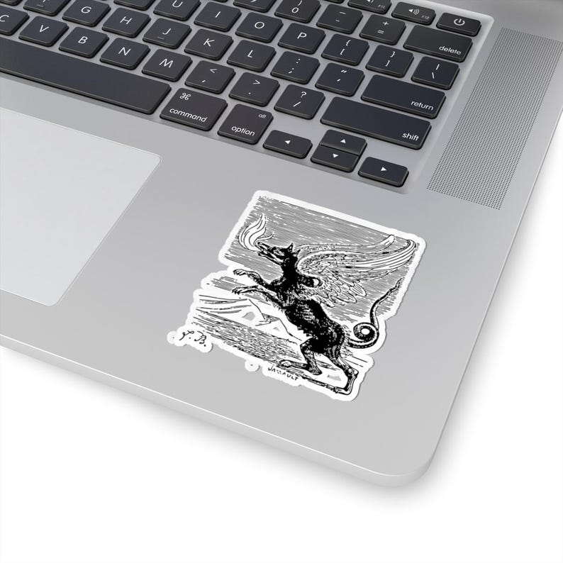 Marchosias Sticker, Ars Goetia Demon, Lesser Key of Solomon, Dictionnaire Infernal Engraving, Occult Dark Academia Vinyl Decal 3"x3" image 2