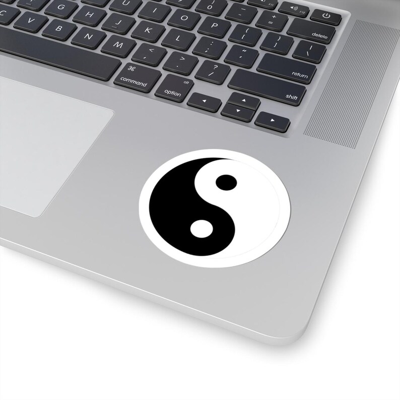 Yin Yang Sticker, Taijitu Taoist Symbol, Chinese Cosmology Diagram, Dark Academia Occult Vinyl Decal 3"x3" Bild 2