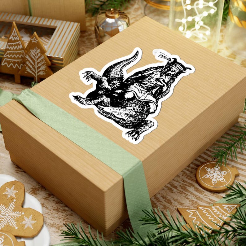 Agares Sticker, Ars Goetia Demon, Lesser Key of Solomon, Dictionnaire Infernal Engraving, Occult Dark Academia Vinyl Decal 3"x3" image 9