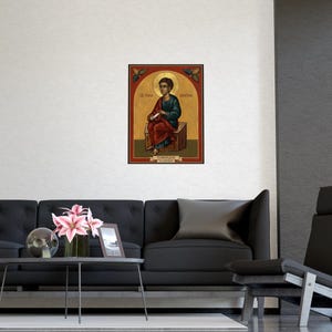 Sveti Apostol Toma Orthodox Icon Poster, Tomindan, Saint Thomas the Apostle, Serbian Saint Matte Art Print, Pravoslavna Ikona, Wall Art afbeelding 3