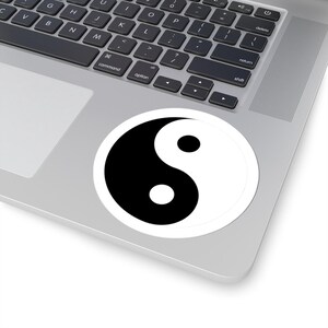 Yin Yang Sticker, Taijitu Taoist Symbol, Chinese Cosmology Diagram, Dark Academia Occult Vinyl Decal 3"x3" Bild 5