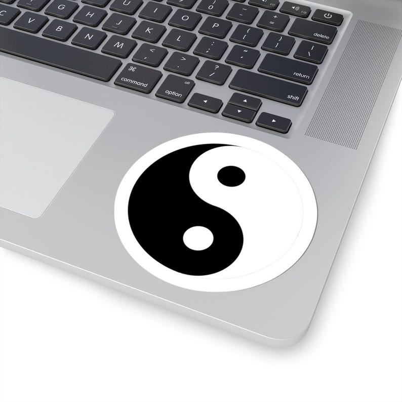 Yin Yang Sticker, Taijitu Taoist Symbol, Chinese Cosmology Diagram, Dark Academia Occult Vinyl Decal 3"x3" Bild 5