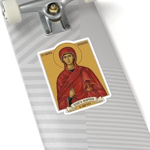 Blaga Marija Sveta Marija Magdalena kolor ikona naklejki, Maria Magdalena serbski prawosławny święty, Pravoslavna Nalepnica, wycinany winyl zdjęcie 8