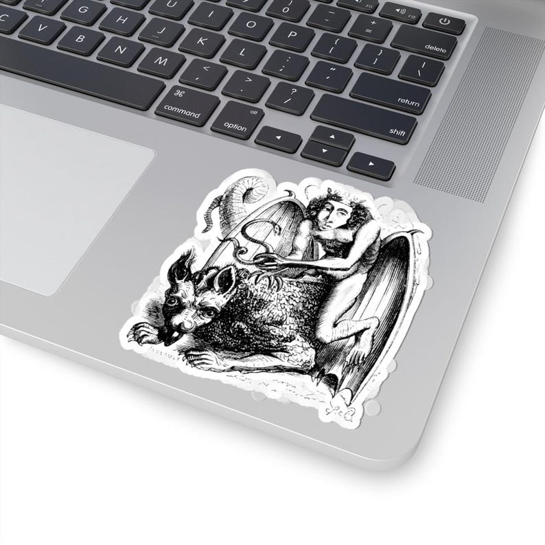 Astaroth Sticker, Ars Goetia Demon, Lesser Key of Solomon, Dictionnaire Infernal Engraving, Occult Dark Academia Vinyl Decal 3"x3" Bild 5