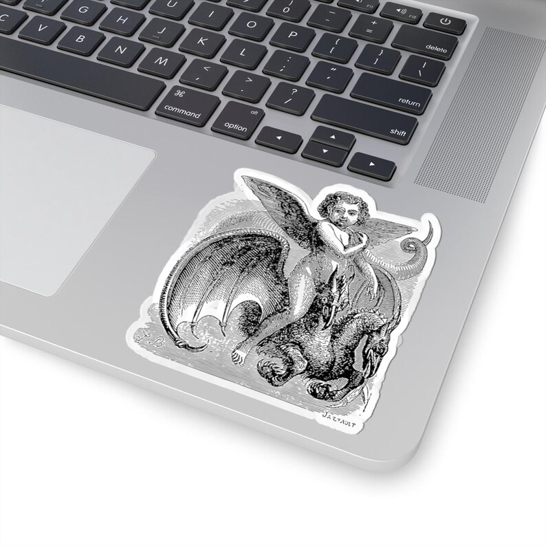 Valac Sticker, Ars Goetia Demon, Lesser Key of Solomon, Dictionnaire Infernal Engraving, Occult Dark Academia Vinyl Decal 3"x3" image 5