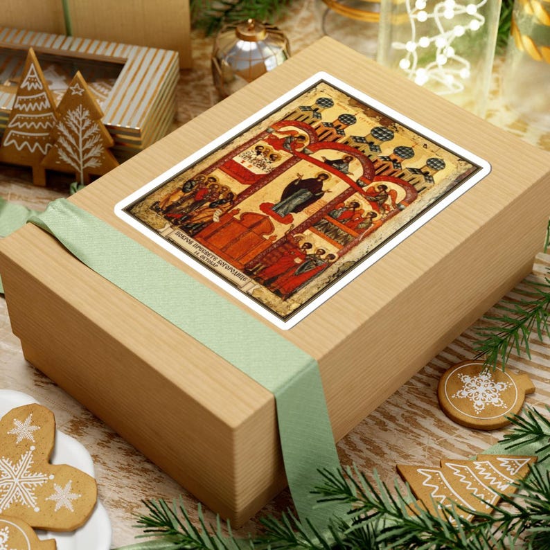 Pokrov Presvete Bogorodice Color Icon Sticker, Protection of the Theotokos, Serbian Orthodox Icon, Pravoslavna Nalepnica, Die-Cut Vinyl image 9