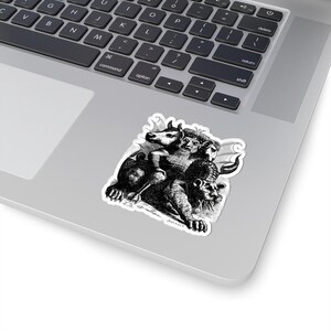 Asmodeus Sticker, Ars Goetia Demon, Lesser Key of Solomon, Dictionnaire Infernal Engraving, Occult Dark Academia Vinyl Decal 3"x3" Bild 2