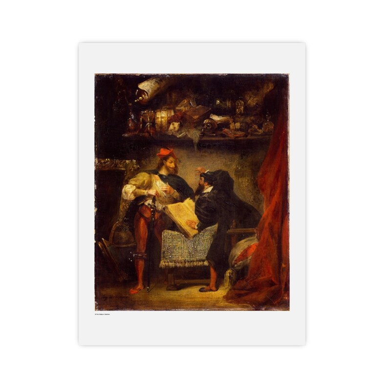 Mephistopheles in the Air / Faust and Mephistopheles (1826 — Antique 1826-1828 Print, Museum-Grade Matte Poster, Vintage Engraving Wall Art Bild 4