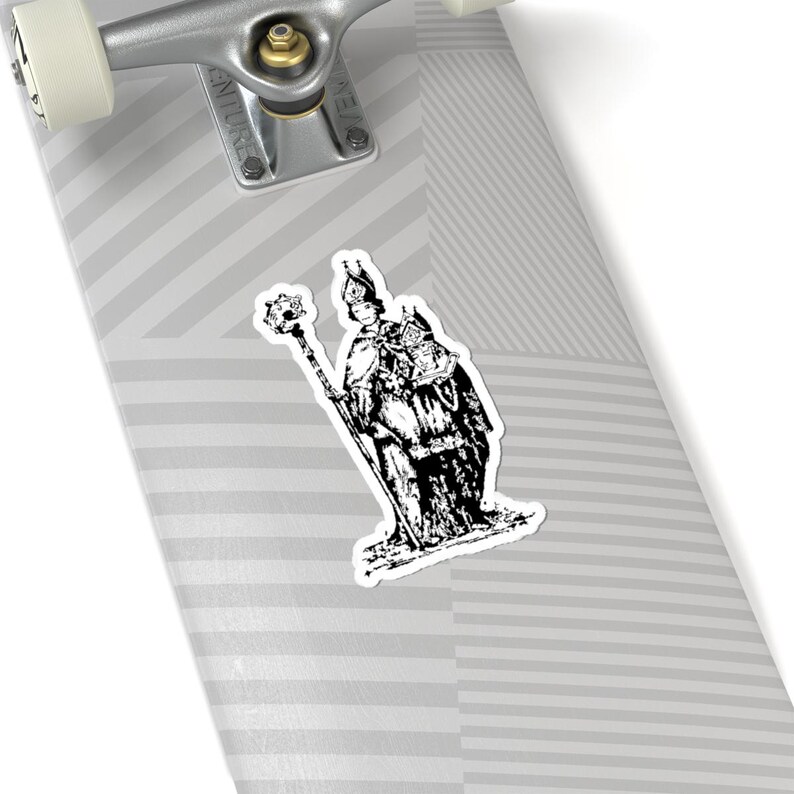 St. Albanus Martyr Sticker, Antique um 1900 Engraving, Vintage Devotional Art, Patron Saint, Dark Academia Vinyl Decal Bild 8
