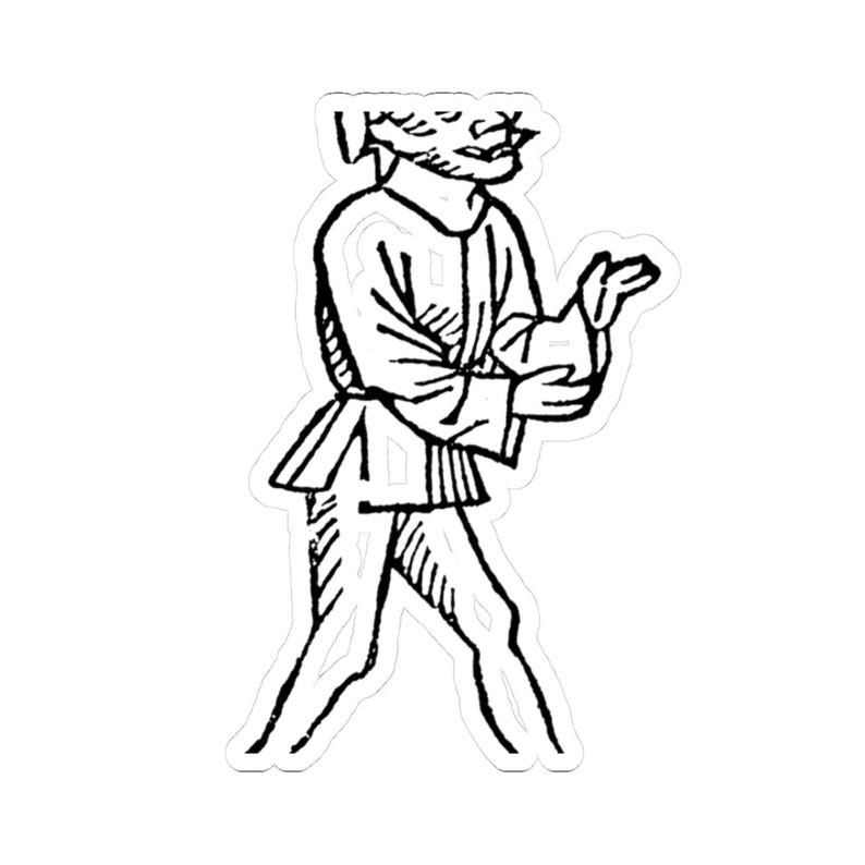 Belial Sticker, Ars Goetia Demon, Lesser Key of Solomon, The Magus 1801 Engraving, Occult Dark Academia Vinyl Decal 3"x3" image 1