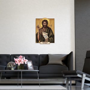 Sveti Jovan Krstitelj Orthodox Icon Poster, Saint John the Baptist, Serbian Saint Matte Art Print, Pravoslavna Ikona, Wall Art Bild 3