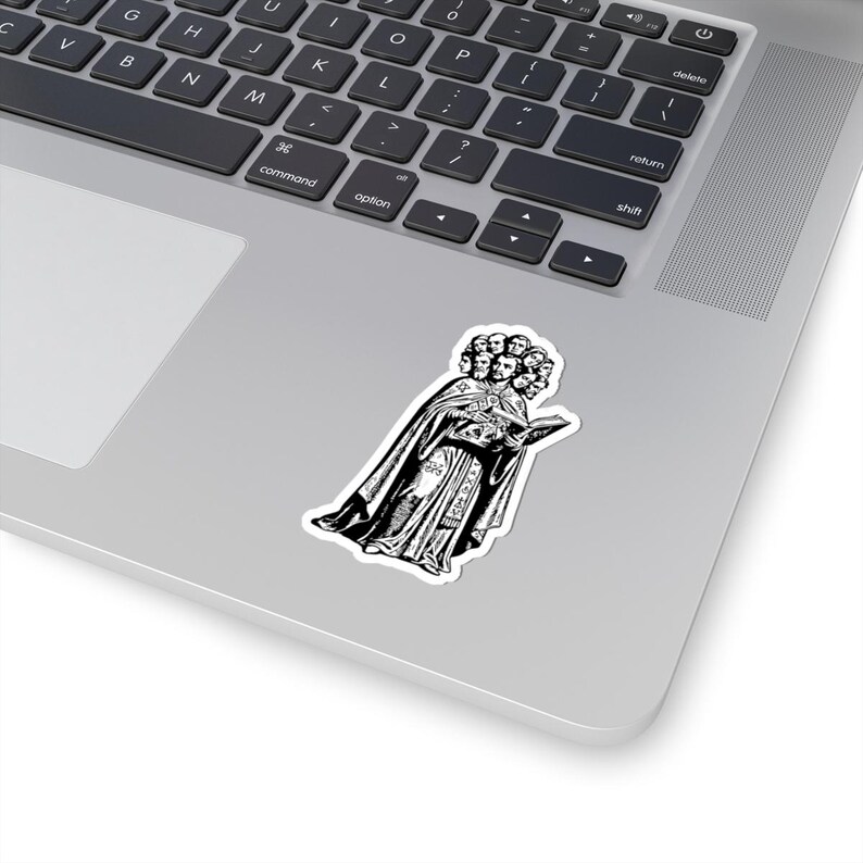 Dantalion Sticker, Ars Goetia Demon, Lesser Key of Solomon, Original Engraving Art, Occult Dark Academia Vinyl Decal 3"x3" image 2