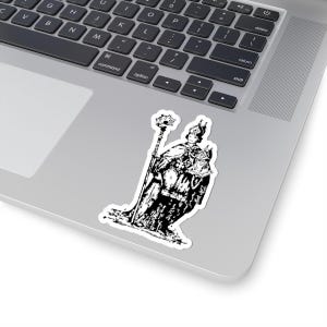 St. Albanus Martyr Sticker, Antique um 1900 Engraving, Vintage Devotional Art, Patron Saint, Dark Academia Vinyl Decal Bild 5