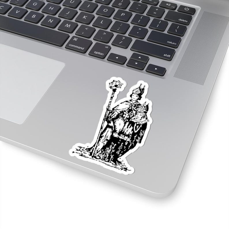 St. Albanus Martyr Sticker, Antique um 1900 Engraving, Vintage Devotional Art, Patron Saint, Dark Academia Vinyl Decal Bild 5