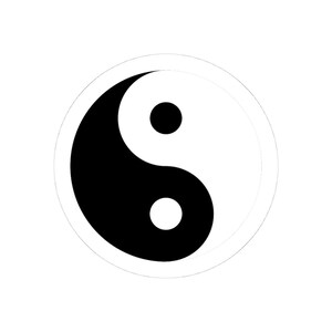 Yin Yang Sticker, Taijitu Taoist Symbol, Chinese Cosmology Diagram, Dark Academia Occult Vinyl Decal 3"x3" Bild 4