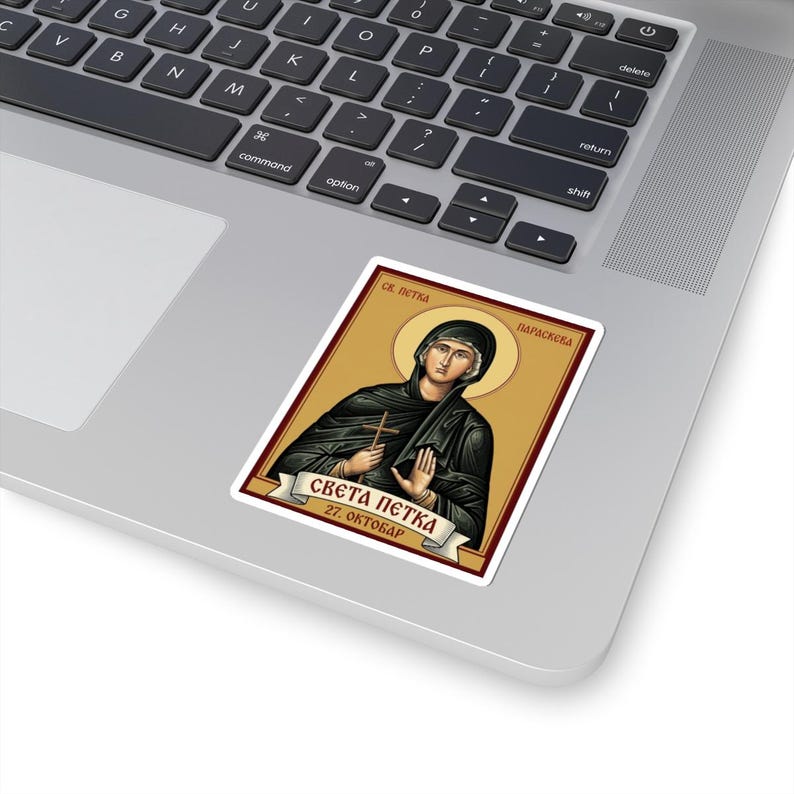 Adesivo de ícone Sveta Petka Paraskeva, santo ortodoxo sérvio, Pravoslavna Nalepnica, decalque de vinil recortado imagem 2