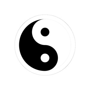 Yin Yang Sticker, Taijitu Taoist Symbol, Chinese Cosmology Diagram, Dark Academia Occult Vinyl Decal 3"x3" Bild 7