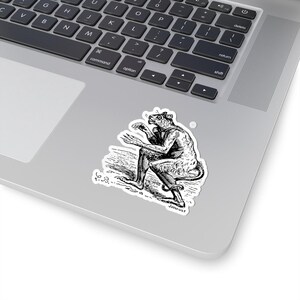 Flauros Sticker, Ars Goetia Demon, Lesser Key of Solomon, Dictionnaire Infernal Engraving, Occult Dark Academia Vinyl Decal 3"x3" Bild 2