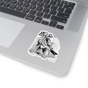 Naklejka Naberiusa, Ars Goetia Demon, Mniejszy Klucz Salomona, Dictionnaire Infernal Engraving, Okultystyczna Mroczna Akademia, naklejka winylowa 3"x3" zdjęcie 2