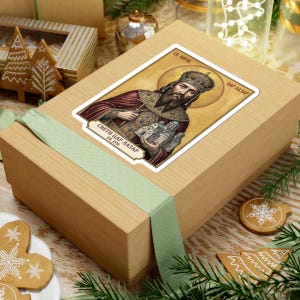 Sveti Car Lazar Icon Sticker, Serbian Orthodox Great-Martyr, Kosovo Vidovdan, Pravoslavna Nalepnica, Die-Cut Vinyl Decal image 9