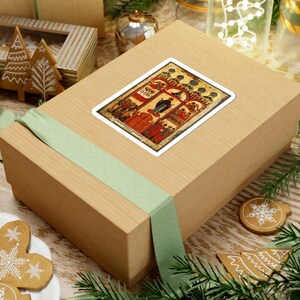Pokrov Presvete Bogorodice Color Icon Sticker, Protection of the Theotokos, Serbian Orthodox Icon, Pravoslavna Nalepnica, Die-Cut Vinyl image 6