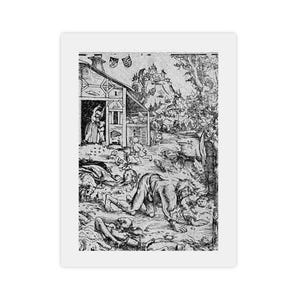 The Werewolf (c.1512), woodcut attributed to Lucas Cranach the Elder ( — Antique 1512 Print, Museum-Grade Matte Poster, Vintage Engraving Wa image 4