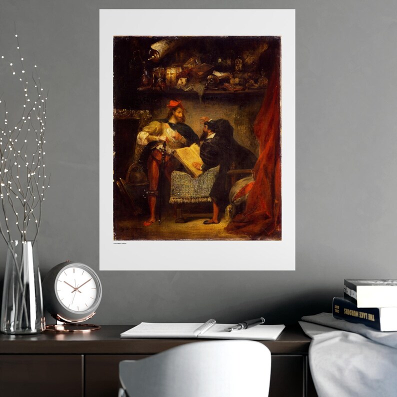 Mephistopheles in the Air / Faust and Mephistopheles (1826 — Antique 1826-1828 Print, Museum-Grade Matte Poster, Vintage Engraving Wall Art Bild 2
