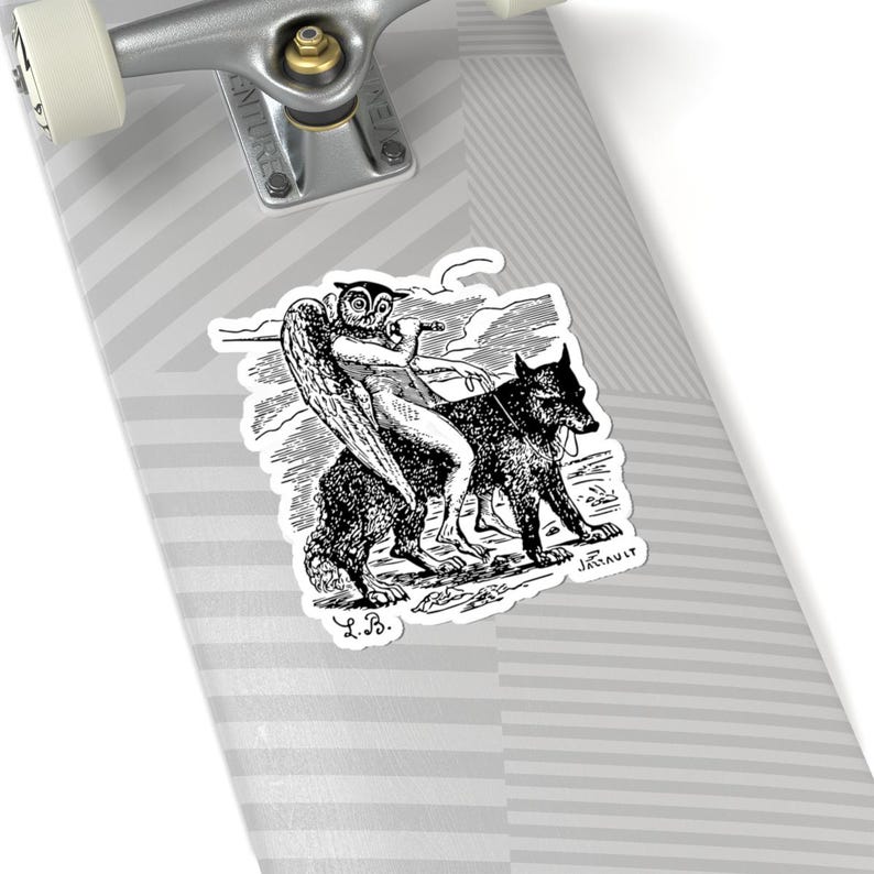 Andras Sticker, Ars Goetia Demon, Lesser Key of Solomon, Dictionnaire Infernal Engraving, Occult Dark Academia Vinyl Decal 3"x3" Bild 8