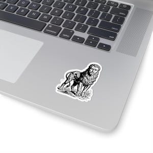 Valefor Sticker, Ars Goetia Demon, Lesser Key of Solomon, Original Engraving Art, Occult Dark Academia Vinyl Decal 3"x3" image 2