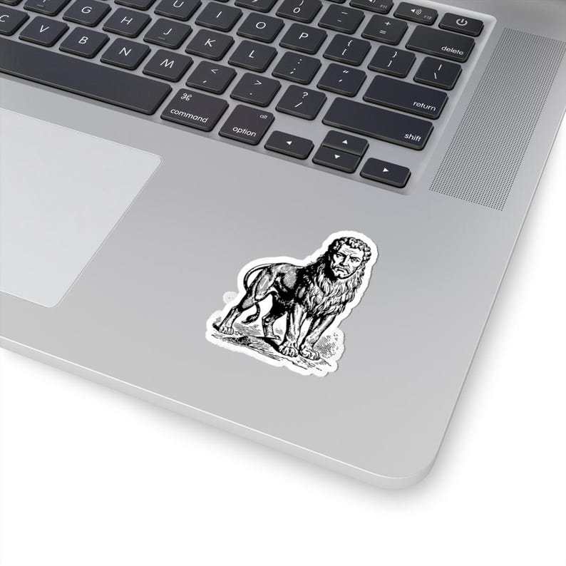Valefor Sticker, Ars Goetia Demon, Lesser Key of Solomon, Original Engraving Art, Occult Dark Academia Vinyl Decal 3"x3" image 2