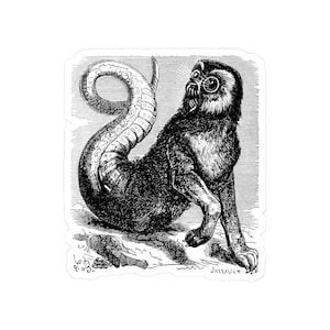 Amon Sticker, Ars Goetia Demon, Lesser Key of Solomon, Dictionnaire Infernal Engraving, Occult Dark Academia Vinyl Decal 3"x3" Bild 1
